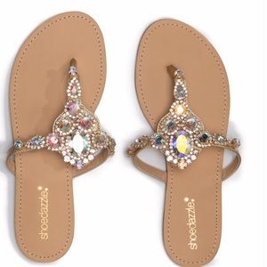 DELISA EMBELLISHED THONG SANDAL